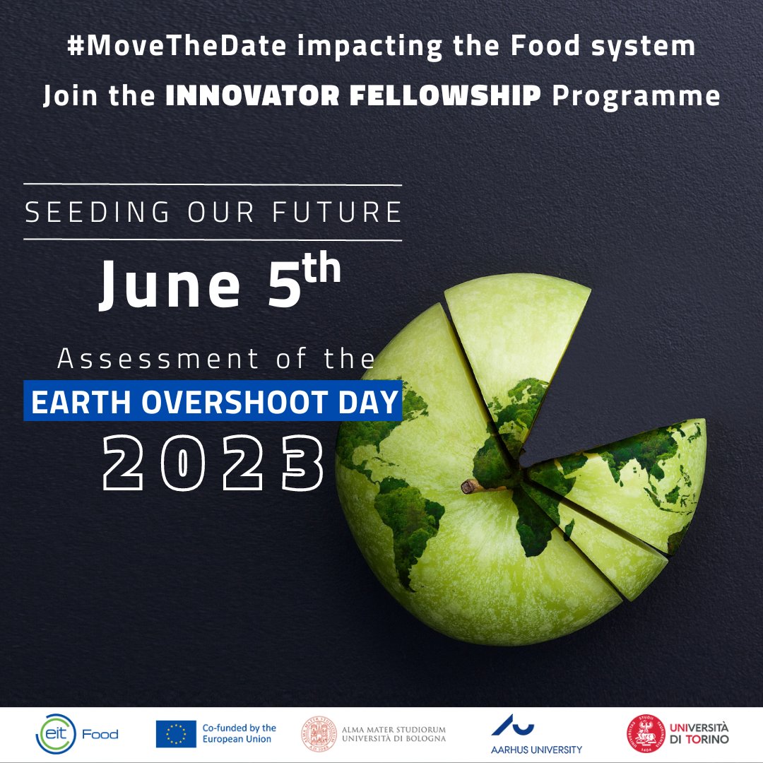 The #OvershootDay keeps arriving earlier🌍
If you want to help #movethedate hitting the #agrifood market with a sustainable business idea, don't miss this @EITFood's Programme: the call is open!🌱
Apply ➡️bit.ly/3SOD4UB
#OverShootdate #EarthOvershootDate
@EndOvershoot