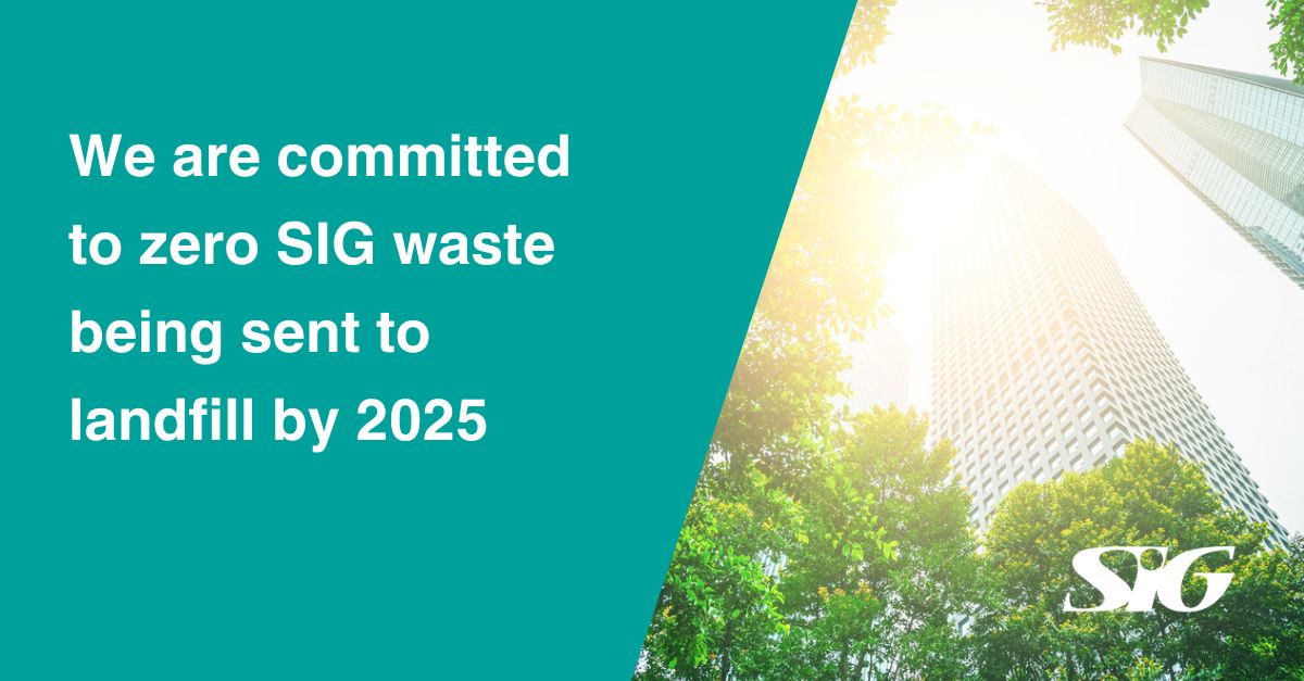 We’re celebrating #WorldEnvironmentDay. As we work towards our goal of sending zero SIG waste to landfill by 2025, we’re taking steps to prevent waste from ending up in rubbish bins by reducing consumption of certain resources and finding more ways to reuse materials