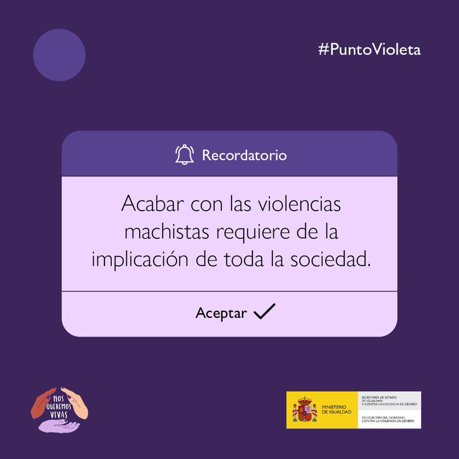 DelGobVG's tweet photo. 🔔 Recordatorio:
Acabar con las violencias machistas necesita la implicación de toda la sociedad .

   🟣 Escucha y acompaña sin juzgar
   🟣 Infórmate en fuentes oficiales y difunde los recursos disponibles para las víctimas y su entorno: https://t.co/ibgXph2mQF https://t.co/vXPtgFincc