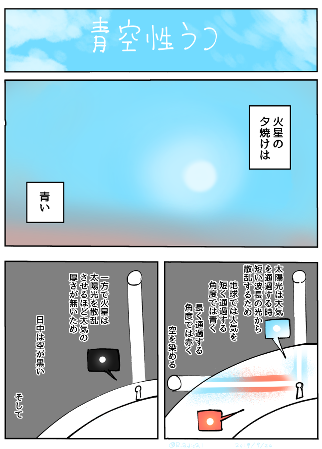 火星の夕焼けは青い漫画