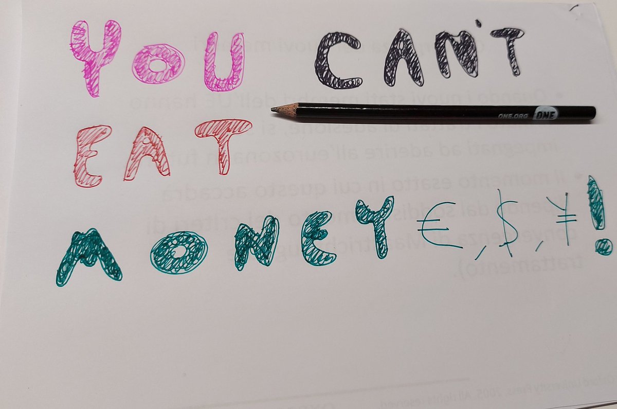 📢 Quando non rimarrà più nulla, i soldi non si potranno mangiare!📢
Passaparola.
PS: leader 🌍, questo è per voi!
#ONEActivists  #SB58  #BonnClimateConference