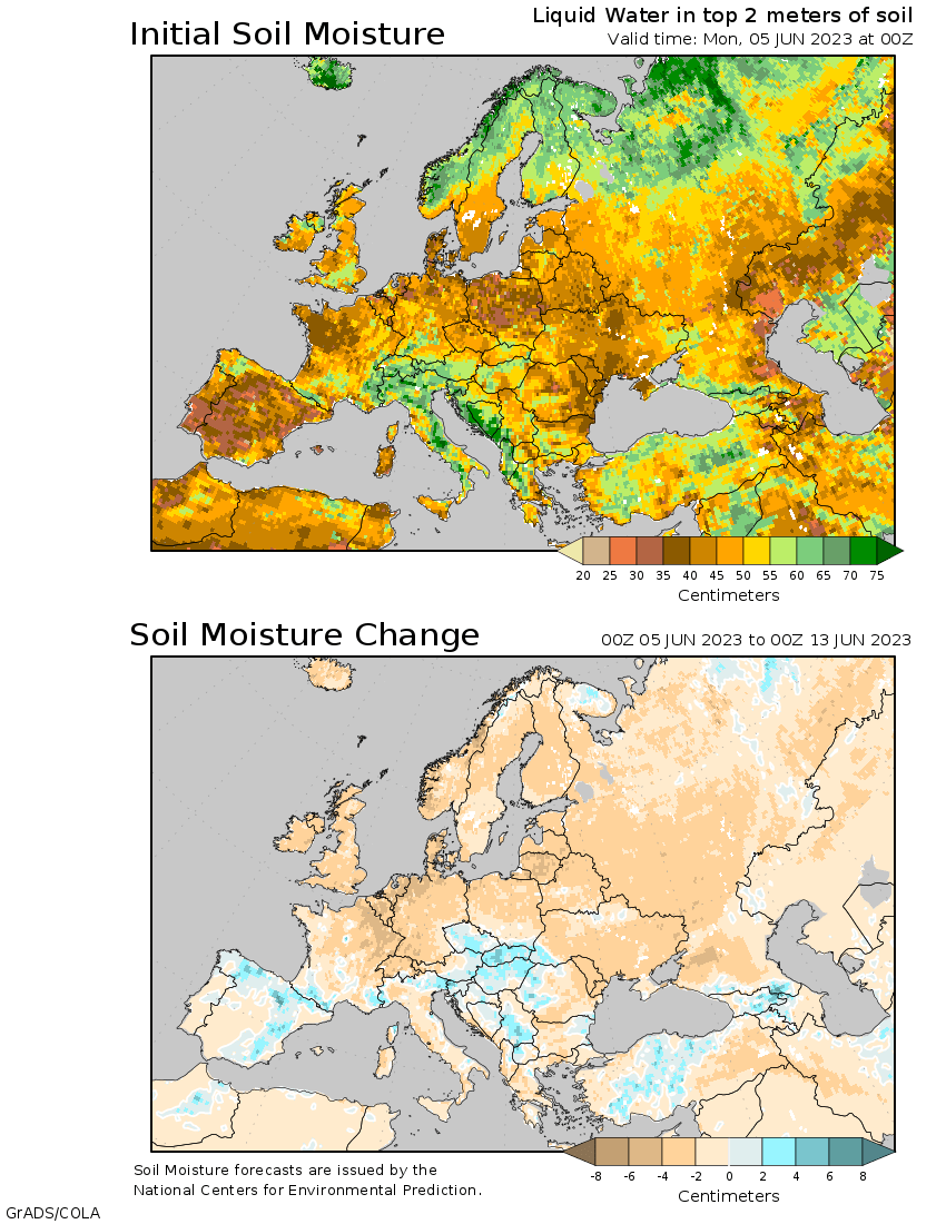 Dryness concerns in Scandinavia are raising eyebrows, but it's premature to predict significant crop reductions at this stage. Keeping a close eye on the situation. #Agriculture  #weather #soilmoisture source: wxmaps