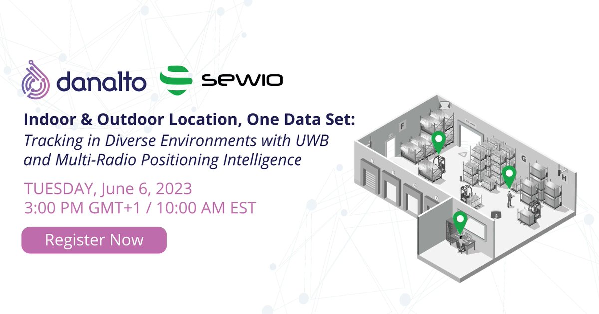 1 DAY TO GO! #IoT partners, <a href="/SEWIOnet/">SEWIO</a> and <a href="/DanaltoTech/">danalto</a>  discover how to revolutionise location data and, receive an overview of multi-radio positioning in action  bit.ly/41TJ3u8 #UWB #IIoT