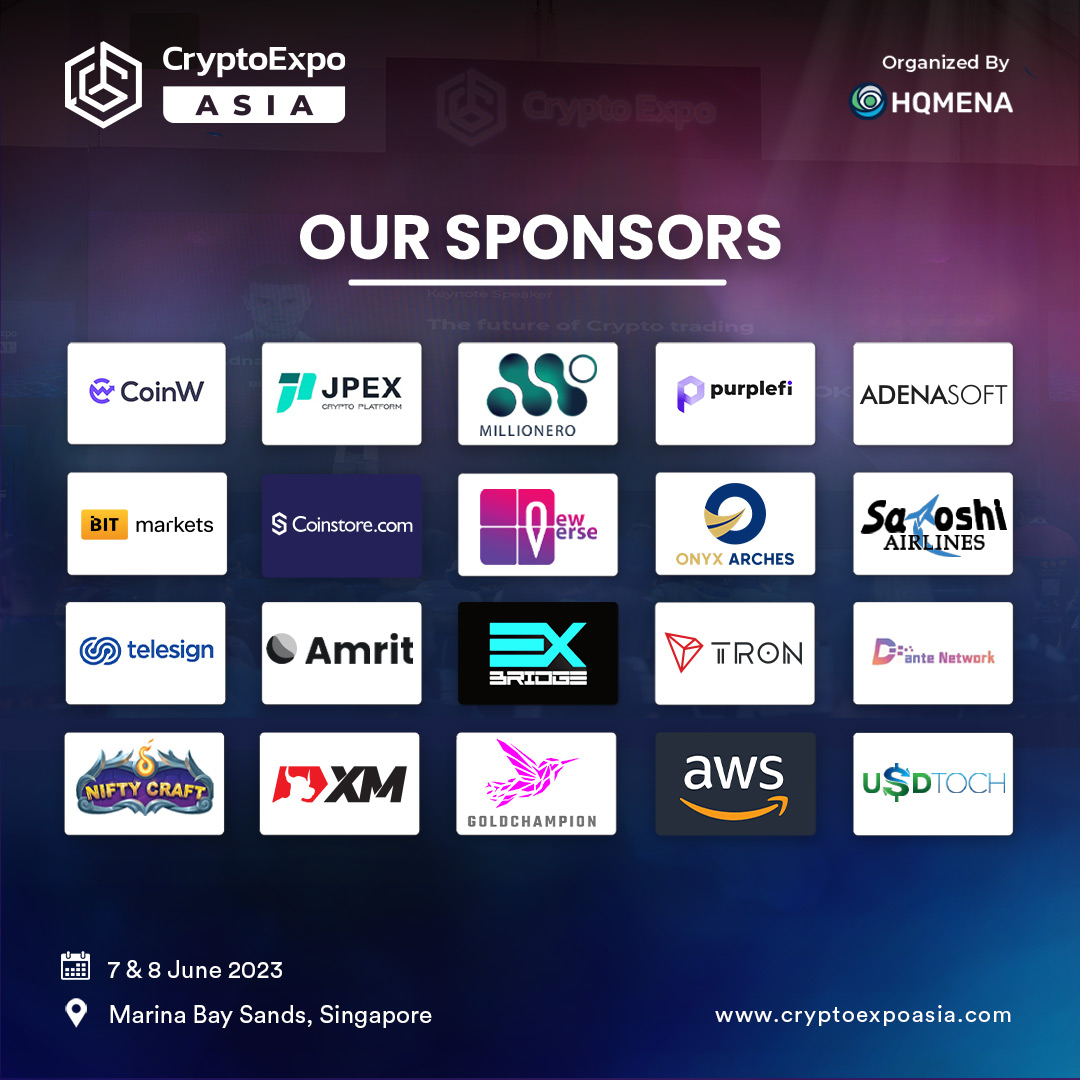 🤝Welcome Crypto Expo Asia 2023 Sponsors!🤝 Join us in expressing gratitude  & appreciation for our #sponsors. We look forward to showcasing their  exceptional offerings at #CryptoExpoAsia 2023! Buy Ticket  NOW!-https://t.co/AZSAXvm3Vh #cryptoexpo #event #
