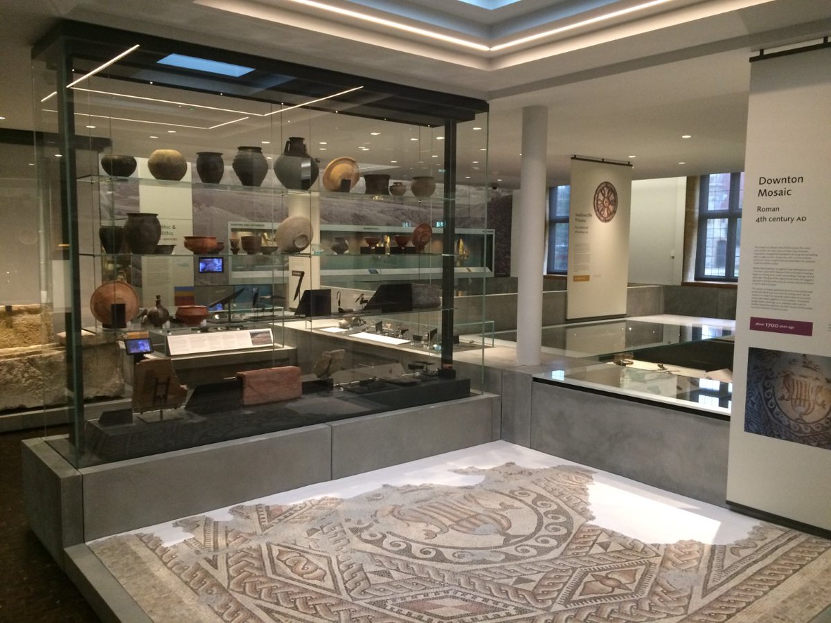 Closest #RomanVilla near to us is at #Downton, on the east bank of the River Avon. The finds and the spectacular dining room mosaic are on display at the @SalisburyMuseum.

#MosaicMonday #RomanBritain #Archaeology #Countryside 

Image: Wade Jones