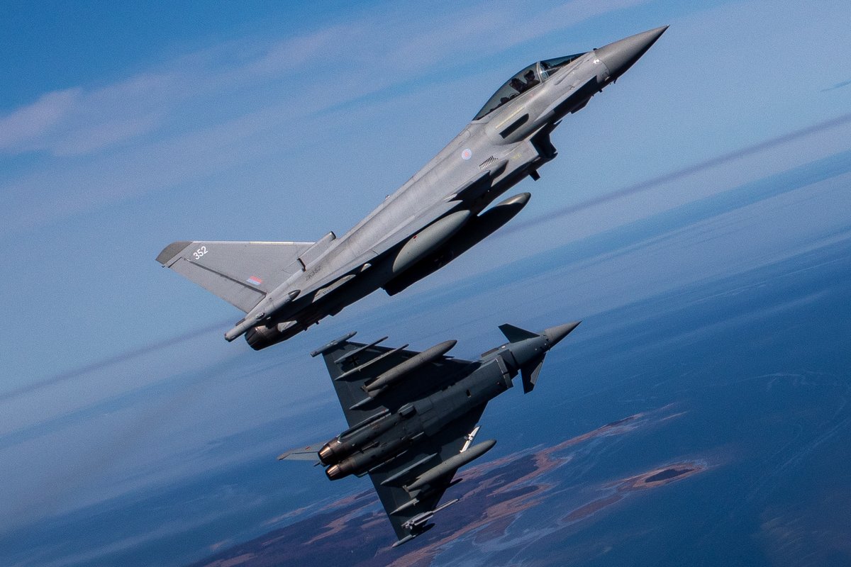 24/7, 365 days a year, @eurofighter Typhoon is securing the skies over Europe, and jets from the @RoyalAirForce and @Team_Luftwaffe recently worked together to deliver @NATO Baltic Air Policing. Find out more about Typhoon's role on the frontline: baes.co/ZjUo50OEX5O