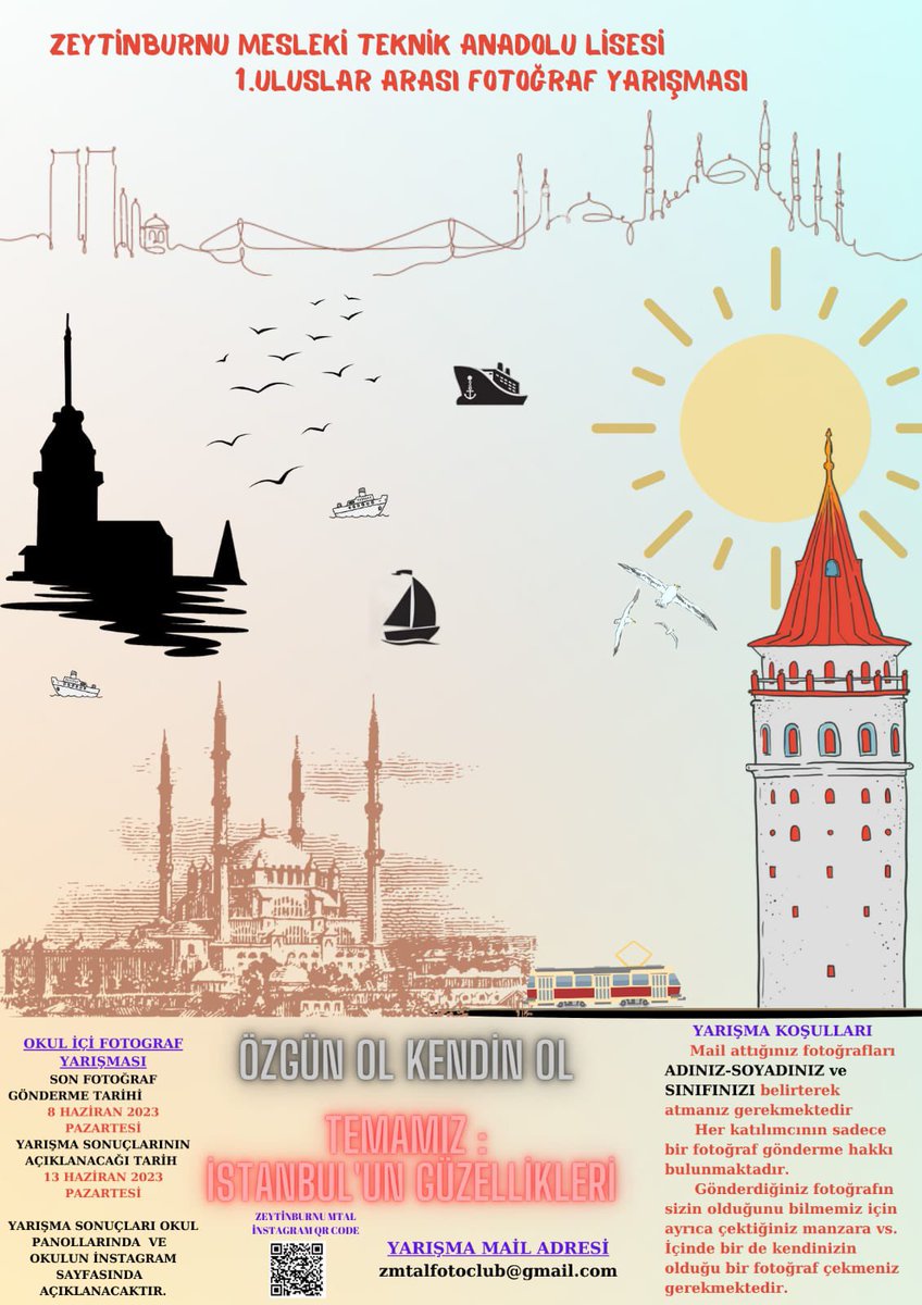 Okulumuz Fotoğrafçılık Kulübünün düzenlediği yarışma için başvurular başladı 16 Haziran’da sonuçlar ilan edilecektir
<a href="/BaharafakYlmaz1/">Bahar Şafak Yılmaz</a> <a href="/zeytinburnumem/">Zeytinburnu İlçe Millî Eğitim Müdürlüğü</a> <a href="/Aliyesilyrt/">Ali YEŞİLYURT</a> @ErCCanTURAN