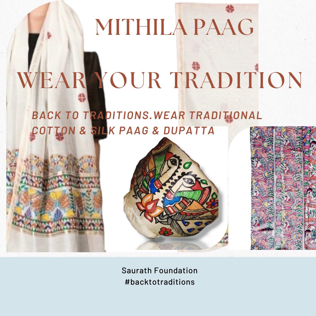 mithilaNGO's tweet photo. To promote #Mithilatraditionalwear #prideofmithila #mithilapaag #giproducts #madhubanipainting we are starting a campaign #backtotraditions.
@shyambabujha https://t.co/02HlCZHBwE