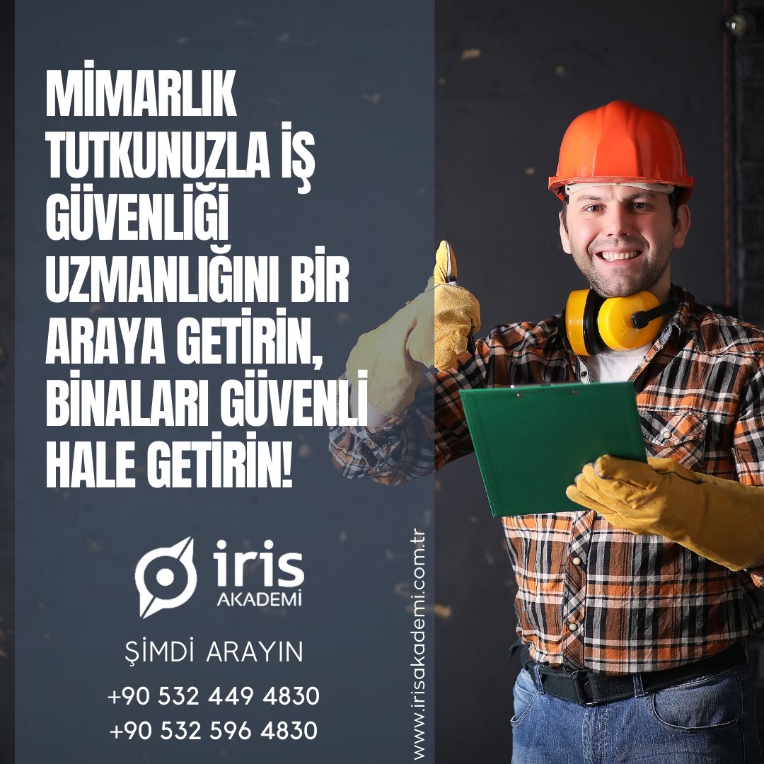 irisisgkursu's tweet photo. 🔒 Mimariye olan tutkunuzu iş güvenliği uzmanlığıyla birleştirerek iş yeri güvenliğini sağlayın. Sertifikalı iş güvenliği uzmanı olmak için İRİS AKADEMİ'yi arayın. 🏢

📌https://t.co/2EafeIxnoY
@irisisgkursu 

#İşyeriGüvenliği #MimarlıkTutkusu #KariyerGelişimi #GüvenlikUzmanı https://t.co/N78PHpZXOx