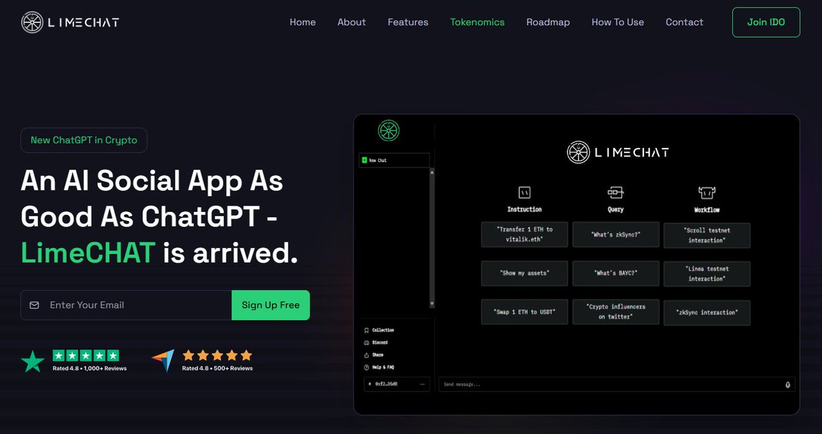 limechat_eth's tweet photo. BREAKING NEWS:
LimeCHAT official website NOW is released!

other details will be updated in the following days.

STAY TUNED.
$LIME https://t.co/dLq8565sN6