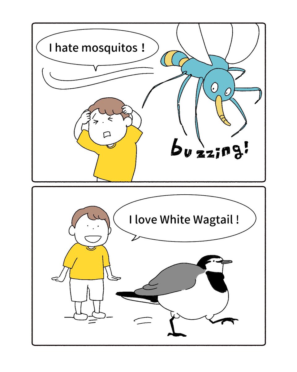 4コママンガです。「きらわれモノと人気モノ」🐦 https://t.co/0cW2a6n7wC