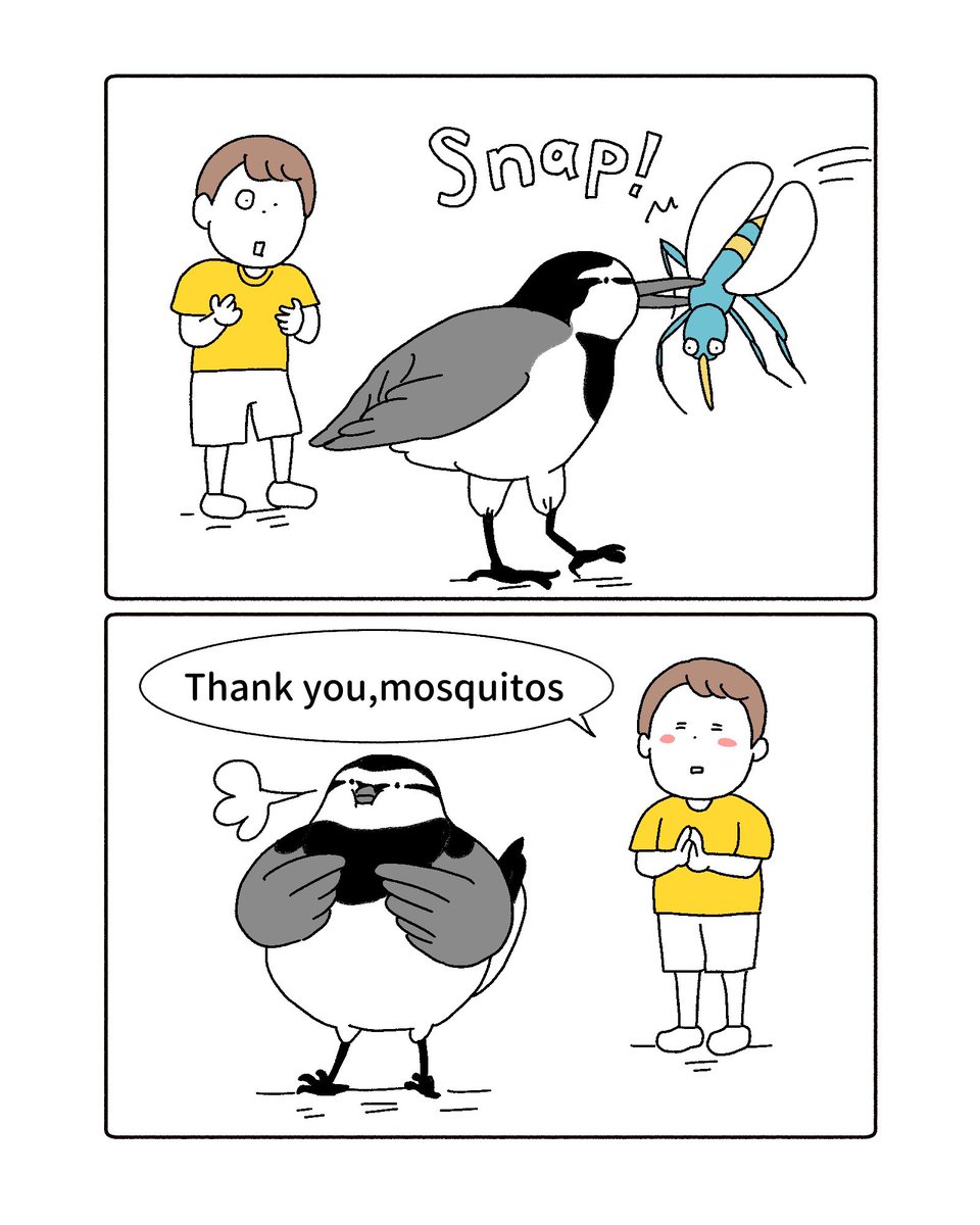 4コママンガです。「きらわれモノと人気モノ」🐦 https://t.co/0cW2a6n7wC