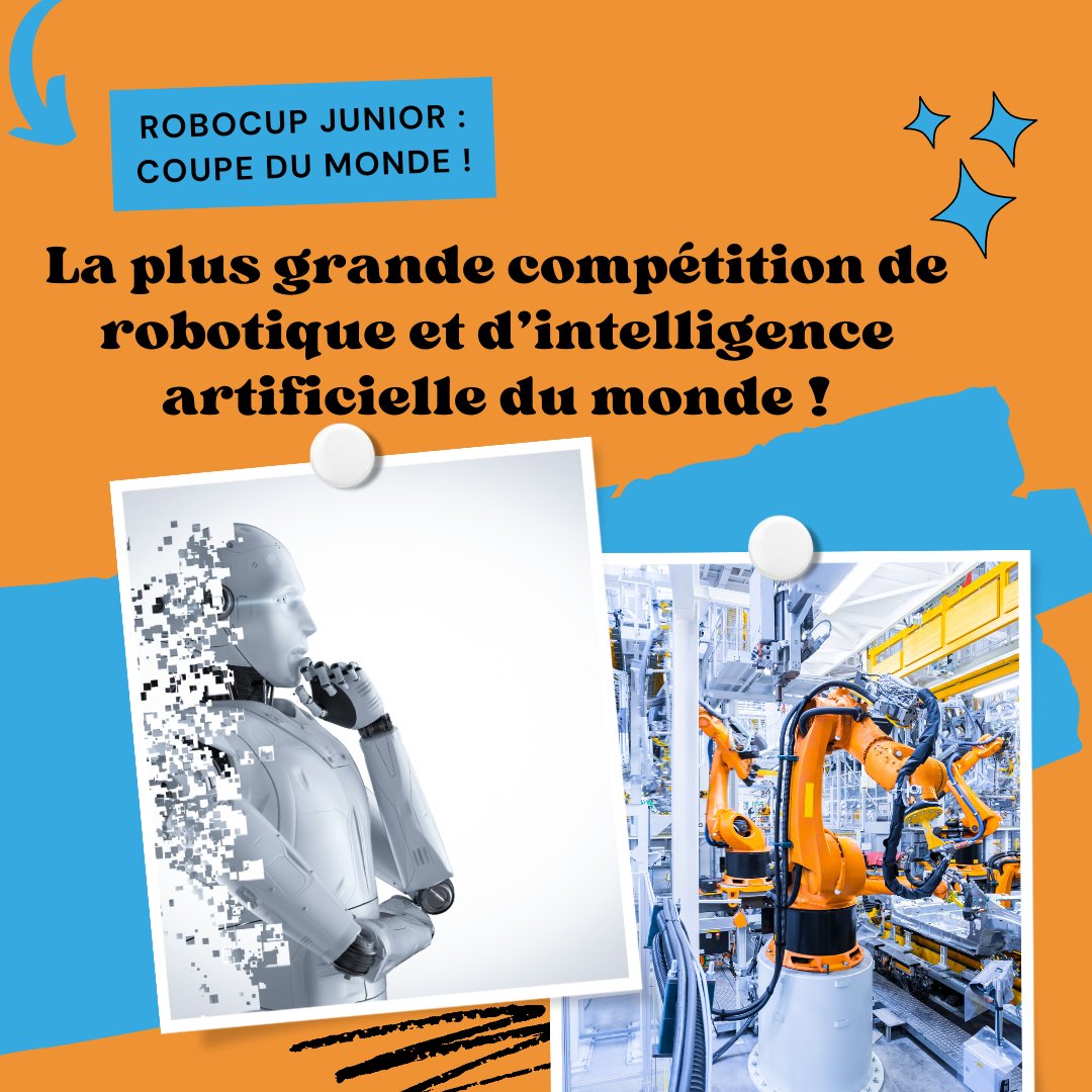 🤖 #RobocupJunior : du 4 au 9 juillet, a lieu la Coupe du Monde au Parc des Expositions de #Bordeaux 😍

En plus de la Coupe du Monde Junior, la <a href="/RoboCup2023/">RoboCup2023 Bordeaux</a> propose l'Educamp : des ateliers pour découvrir des métiers 😎

Consultez le programme !
2023.robocup.org/la-robocup-202…

#robocup