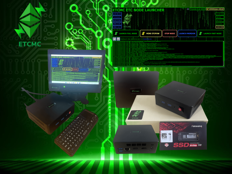 ETCMC777's tweet photo. #ETCMC #Giveaway time.
To enter: 
1. Like, retweet, tag 4 friends.
2. Follow ETCMC on twitter.
3. Join the ETCMC Telegram group https://t.co/VkHZlYxVDh
Prize = ETCMC Full package. 
Includes:
1x Plug and play node
1x 7 inch HD monitor
1x Bluetooth keyboard/mouse
1x Extra 1TB M.2 NVMe ssd
1x Free membership of the ETCMC DAO

Winner will be announced on @ETC_Radio_  on the 1st show of July. #ETCArmy #Crypto #Decentralization