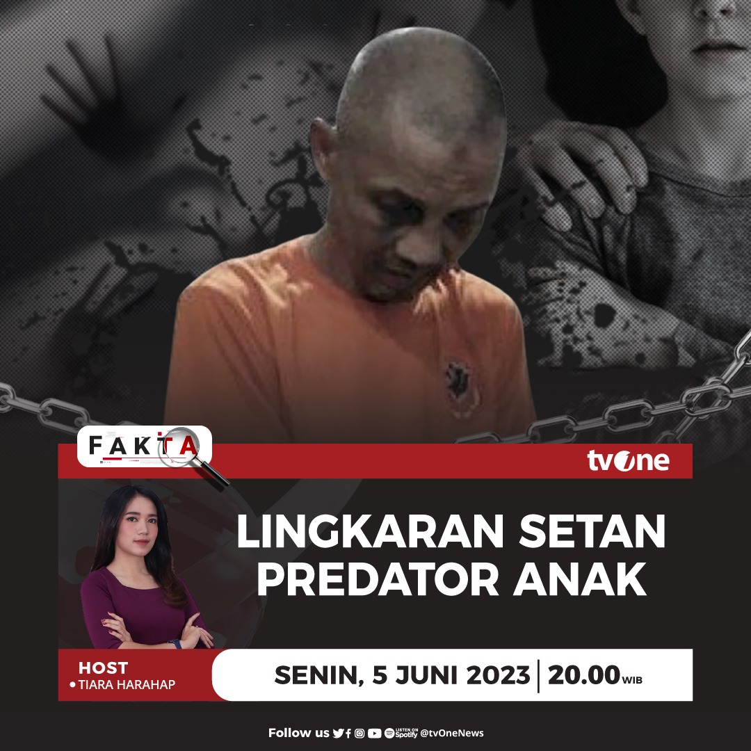 tvOneNews's tweet photo. Saksikan Fakta bersama Tiara Harahap, malam ini pukul 20.00 WIB di tvOne & live streaming di https://t.co/7Gr3a5LusQ
#FaktatvOne #CariBeritaditvOne #PredatorAnak #Garut https://t.co/15Y0oBFzut