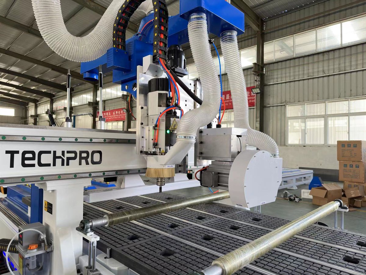 DanyTechpro's tweet photo. TechPro® 1300*3000mm ATC cnc router + saw blade head with Automatic loading and unloading device for sale.
#atcncrouter #cncrouter #woodcncrouter #sawcncrouter #sawbladecut #techprocnc #tplaser #cncmachine #woodrouter
#atcncrouter #cncrouter #woodcncrouter #sawcncrouter https://t.co/eBEafAOVVF