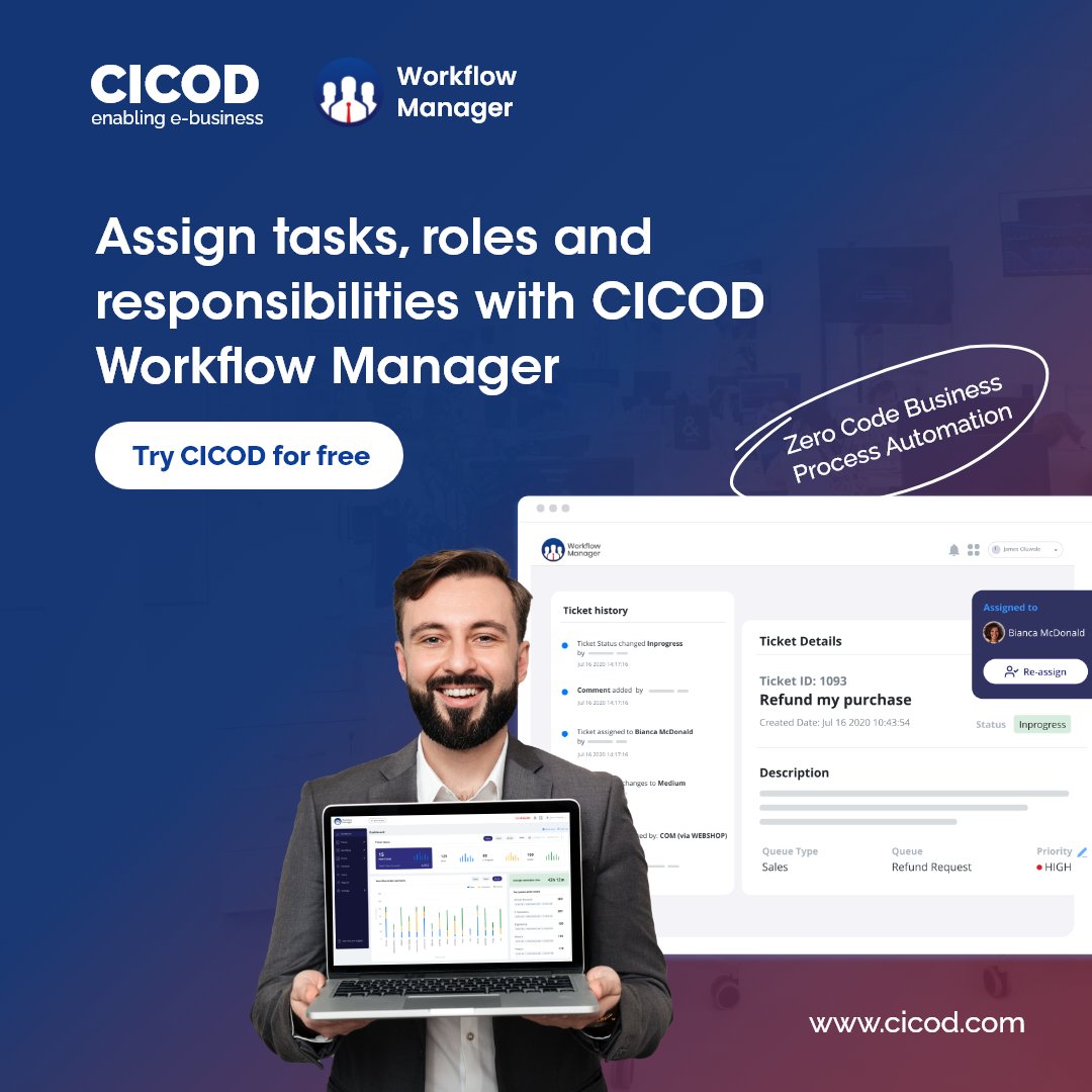 getcicod's tweet photo. Assign roles and responsibilities on CICOD Workflow Manager to ensure that each task is completed on time and processes run smoothly 

#datadriven #automation #businessprocesses #productivity #cicod #workflow

Try for free - https://t.co/J1Aa05Prea https://t.co/KmG1Ui81Hm