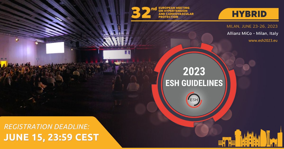 #ESH2023 is approaching and we can't wait to welcoming you all both in-person and virtually! Are you ready to join us? Register to the event by JUNE 15📷 bit.ly/3HA2qQG
#ESH2023 #ESHannualMeetings