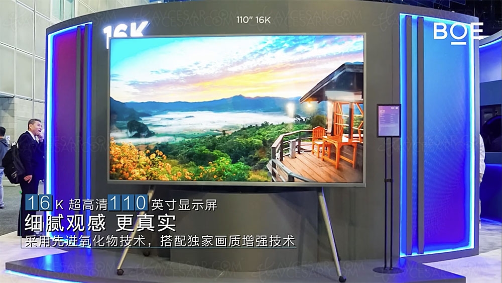 Avcesar's tweet photo. Oubliez la 8K ! BOE dévoile le premier écran 110” 16K ! @UHD4k #16K #8K #16K #CrystalLED #UltraHD @BoeTechnology #DisplayWeek2023 #BOE #PoweredbyBOE https://t.co/oGlzVEjrlR https://t.co/xYl7qKE3RI