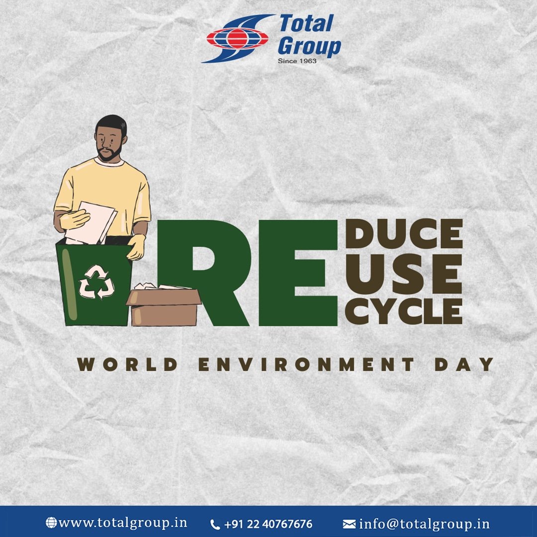 REDUCE REUSE RECYCLE 
Happy #worldenvironmentday 🌏🌴from #TotalGroup. This year theme is Solutions to plastic pollution.

#nature #environment #savenature  #happyworldenvironmentday 
#reduceplasticwaste #plasticpollution
#growmoretrees #saveenvironment
#noplastic #savetheearth