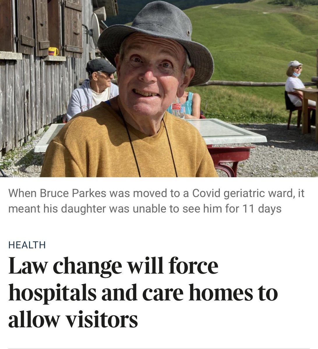 This week I will introduce legislation to Parliament seeking to protect visiting rights in care settings.

The #CareSupporter Bill is backed by campaigners, cross-party MPs and more than 70 charities.

I urge the Government to support it.

📖 Read more: thetimes.co.uk/article/f02ad0…