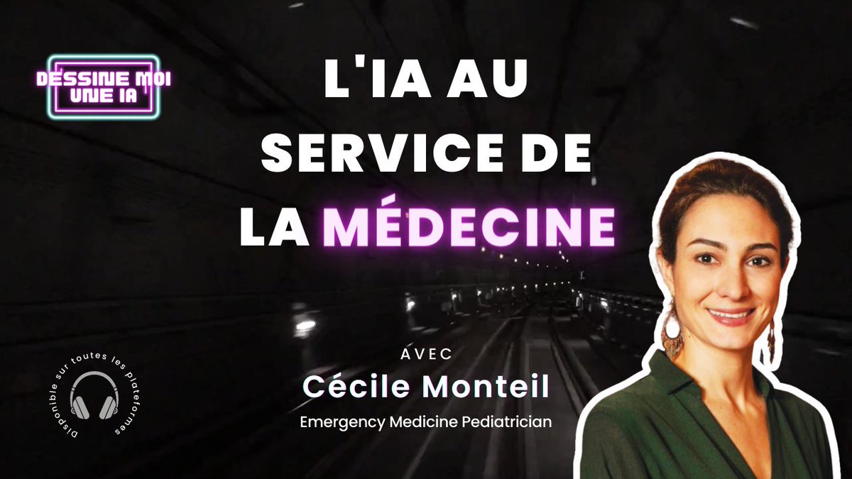 Retrouvez Cécile Monteil, Pédiatre en médecine d'urgence dans le dernier épisode de #DMUIA ! 🎙️

L'#IA aura un grand impact dans la médecine, du diagnostic des médecins jusqu'aux études.

L'épisode 👉 bit.ly/43GDznH

Bonne écoute ! ✌️