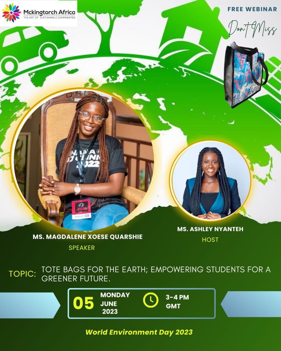 victusekissi's tweet photo. Join @MckingtorchAfri Volunteers     Webinar today as we discuss the important  of using tote bags to reduce our usage of single use plastics. 

https://t.co/EV9dTWlI6L

#WorldEnvironmentDay #BeatPlasticPollution https://t.co/7oZG0rHxZY
