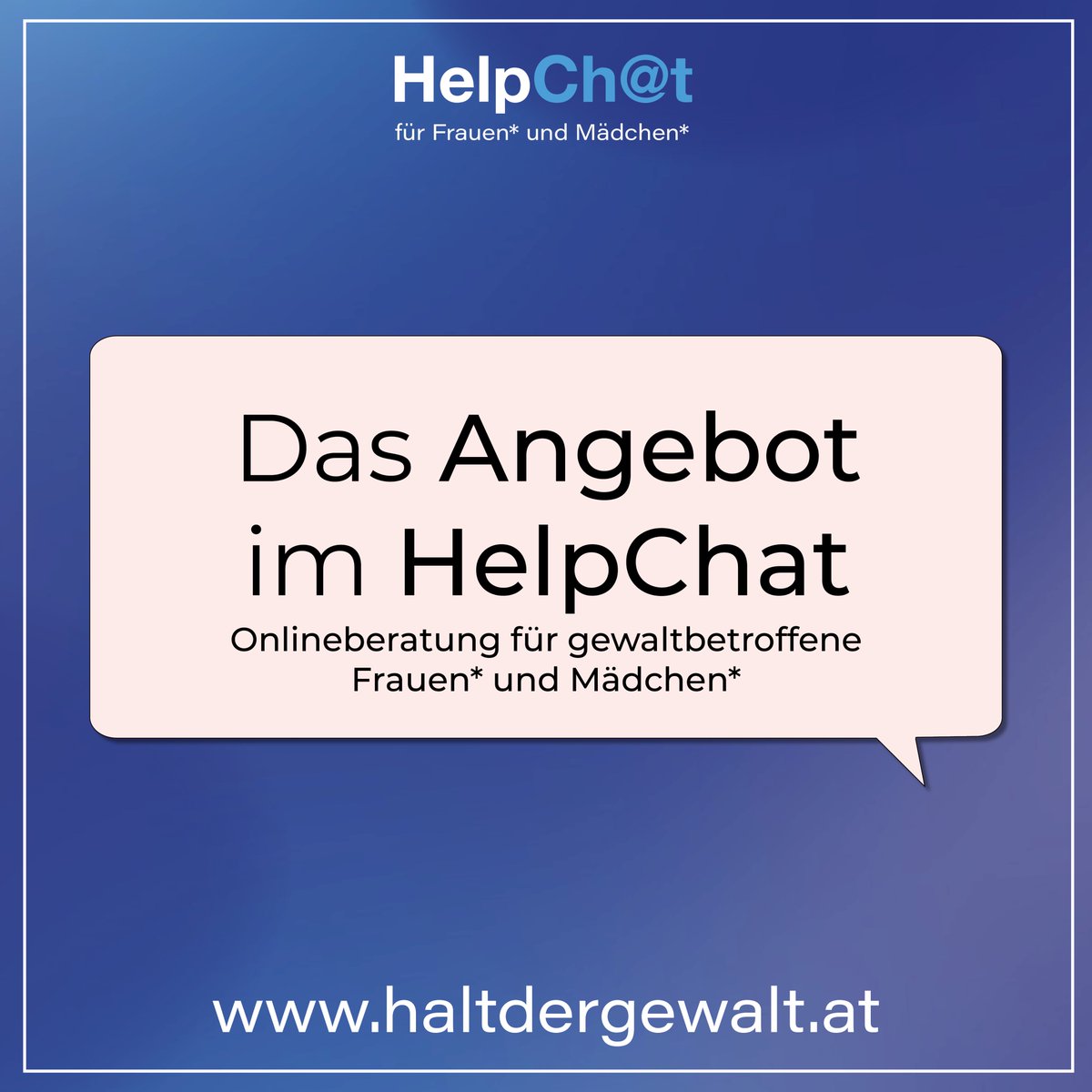 haltdergewalt's tweet photo. Unsere Beraterinnen sind täglich für dich und dein Anliegen da💙

#helpchat #frauenhelpline #hilfegegengewalt #gewaltanfrauen #stopptgewaltanfrauen #keinegewaltgegenfrauen #endviolenceagainstwomen #femizid #femizidestoppen #violenceagainstwomen #partnergewalt #feminismus https://t.co/kzLkvJthTl