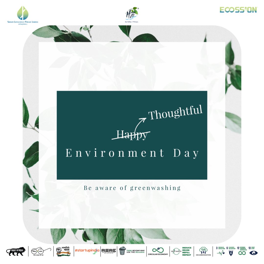 srishtilifes's tweet photo. Wish you THOUGHTFUL World Environment Day!

#WorldEnvironmentDay2023 #BeatPlasticPollution
#Refill #Reuse #Reduce https://t.co/pu16jVEOuU