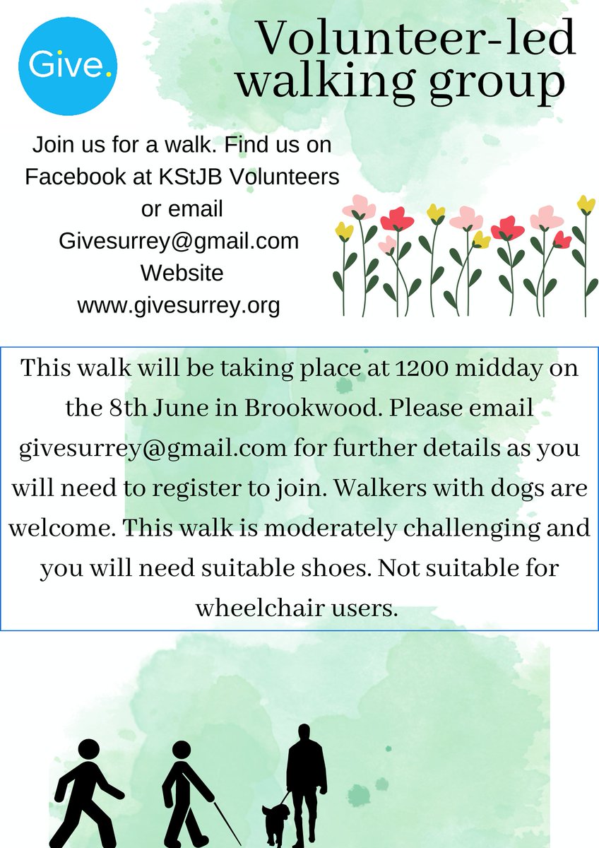 Details for our next walk in #Woking  #WalkingforMentalHealth
#GiveSurrey
givesurrey.org 
<a href="/wokingcouncil/">Woking Council</a> @ActiveSurrey