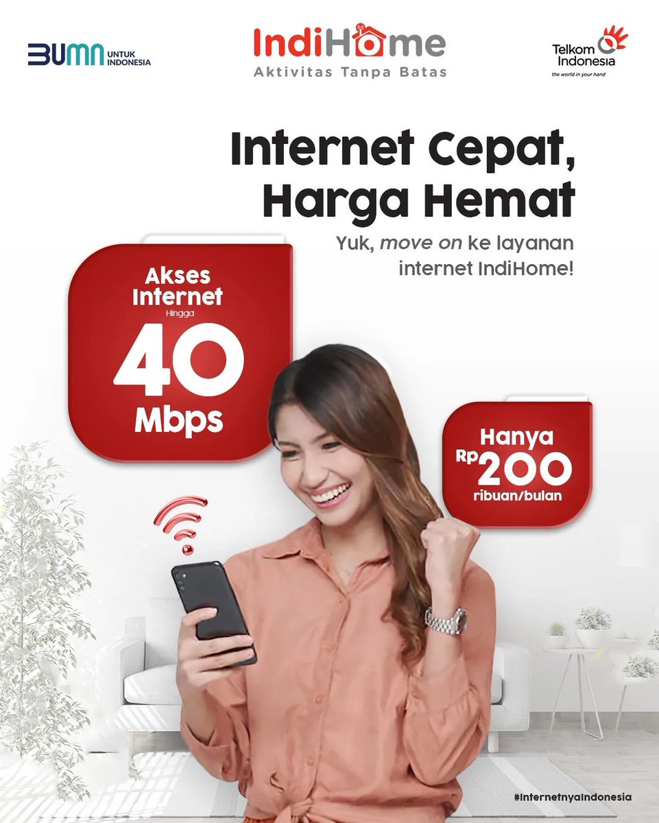 Jelasawan's tweet photo. Ini dia Sobat, promo spesial dari IndiHome. Hanya dengan Rp200 Ribu/ Bulan-nya, Sobat udah bisa nikmatin layanan internet cepat dengan harga yang gak nguras kantong lho????
Yuk, buruan berlangganan di https://t.co/yNgPJlqjWc
#AktivitasTanpaBatas
#InternetnyaIndonesia
#IndiHome https://t.co/ut5QG8I72G