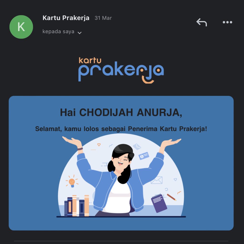 anurzaa_'s tweet photo. Awalnya coba-coba daftar prakerja, akhirnya lumayan yaa belajar dapet jajan😂👌 https://t.co/z05IKFQh4Q