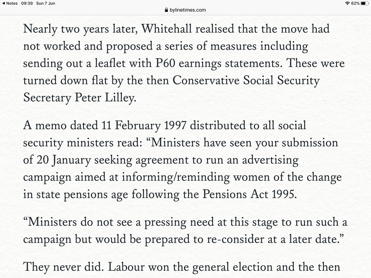 SW10etseq's tweet photo. @LiveLetLive49 John Cridland recommended: the pace of change should be STEADY & EVENLY SPREAD ACROSS GENERATIONS & on this basis State Pension age should not increase by more than 1 year in any 10-year period. It’s common sense to mitigate harm. Poor political choice harmed/harms #50sWomen https://t.co/4GJtZlA7eg