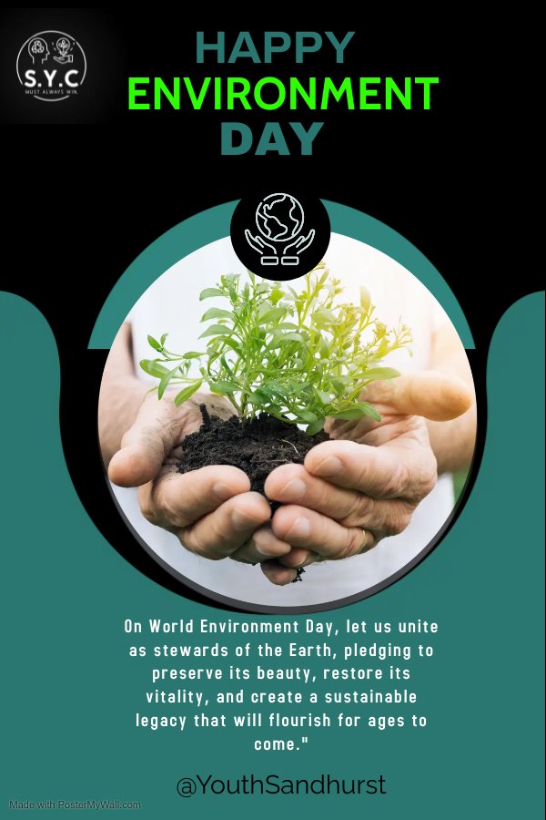 '🌍 Embrace the power of change this #WorldEnvironmentDay! Let's come together to protect and restore our precious planet. Every small action counts in building a greener, cleaner, and more sustainable future. 🌿💚 #EnvironmentMatters #SustainabilityNow'