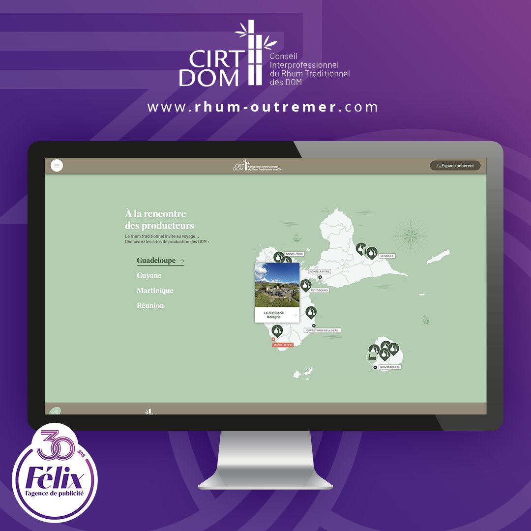 L'<a href="/agencefelix/">Agence Félix</a> signe le site du Conseil Interprofessionnel du Rhum Traditionnel 🍹 À déguster sans modération : rhum-outremer.com

#byFélix #webdesign #webdevelopment