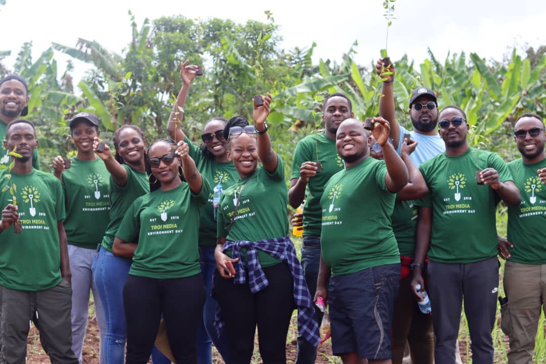 TROImedia's tweet photo. A year ago, we planted these trees 🌳 as a team. Today, we are proud to see how much they’ve grown and the positive impact they are having on our environment. 

Happy #EnvironmentDay

#WeAreTROI https://t.co/UYnLtQSca8