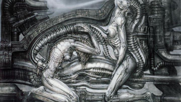 CEOofGreen's tweet photo. @_mars_doll HR Giger, who created the alien, once told on a german talkshow that he got spitroasted by two trans women in the 70s while slowly fading into the effects of LSD and that his art after that was nothing else but expressing that experience and I think that's amazing. https://t.co/ngqcEOQAC6