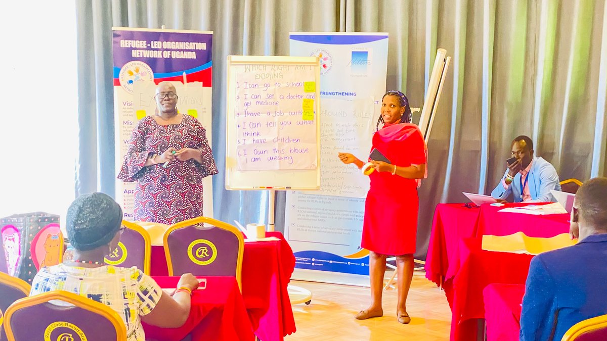 relonuganda's tweet photo. #Arua Day1: Session1: @IntRefRights
facilitators @achiengakena &amp; @edithsherry  training RLO Leaders on Refugee Rights. @hiltonfound @OxfaminUganda @IDiplomat @OpenSociety 
#RefugeeLedAdvocacyTraining
#RELONRLOsRightsTraining https://t.co/Uo3JSvu7sR