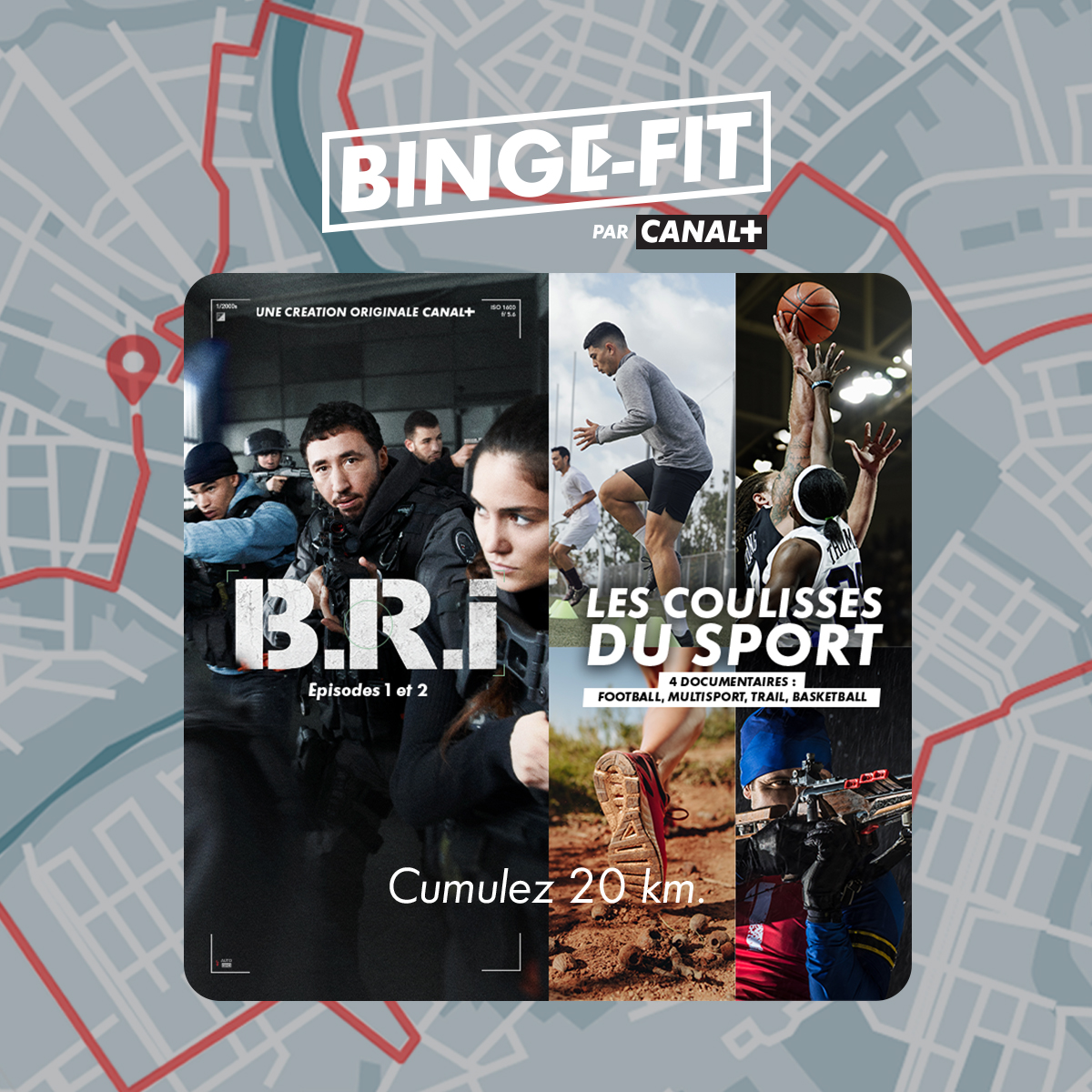 Pour regarder les contenus CANAL+ sans être abonné, vous pouvez toujours courir. Littéralement.

Mais maintenant, vous pouvez convertir vos kilomètres en contenus CANAL+ avec les
challenges #BingeFit sur Running Heroes

Rendez-vous sur bingefit.canalplus.com du 5 au 18 juin