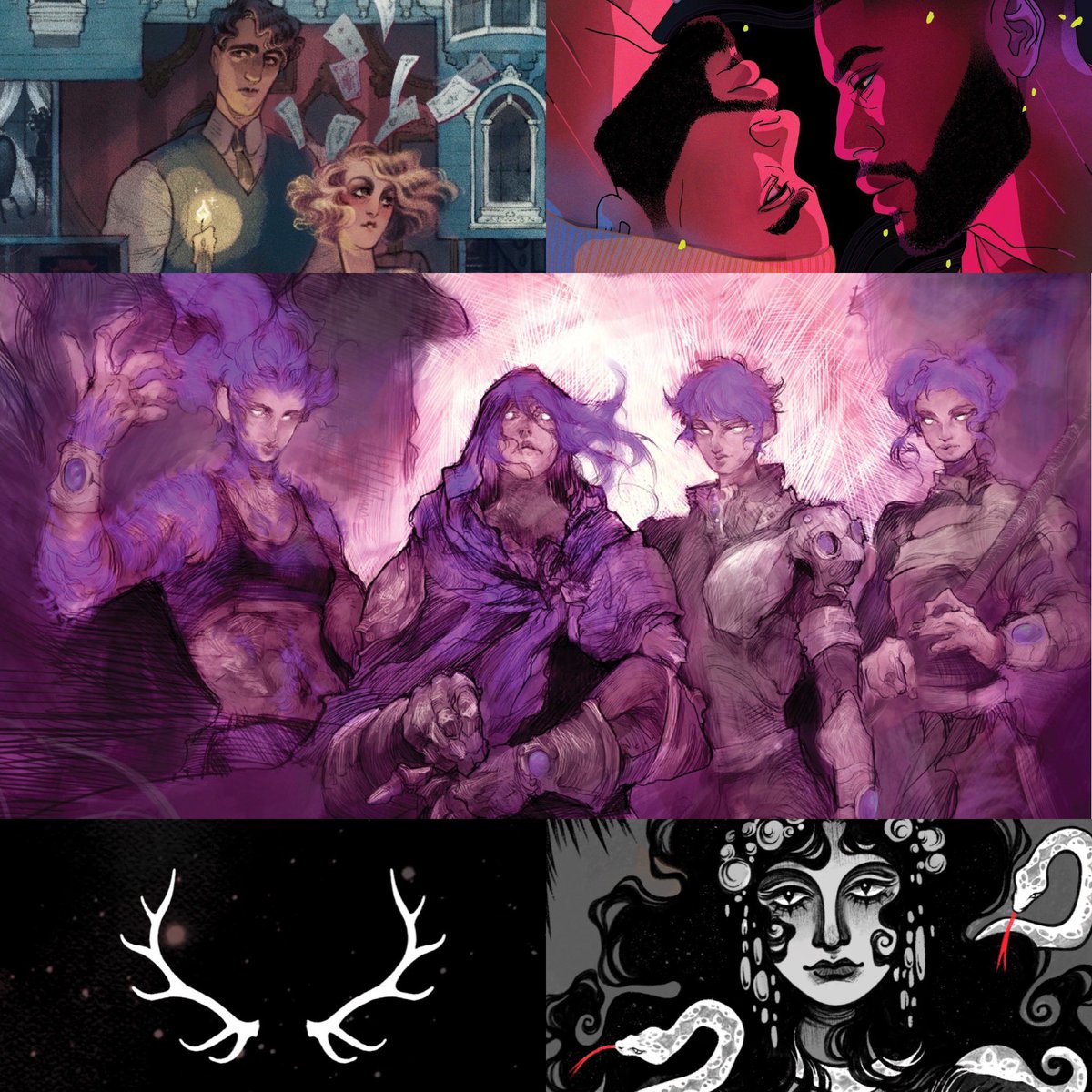 neonhemlock's tweet photo. An informal panel from Neon Hemlock novella and collection authors!

2020: @anyasy @LeighHarlen @ebonidunbar @see_starling 
2021: @premeesaurus @wnwagner @Shingaibelike @ECthetwit 
2022: @izzyxen @BrentCLambert @Bendied @anoteinpink @eudaemaniacal @jackdaw_writes https://t.co/PHmbxDiH5P