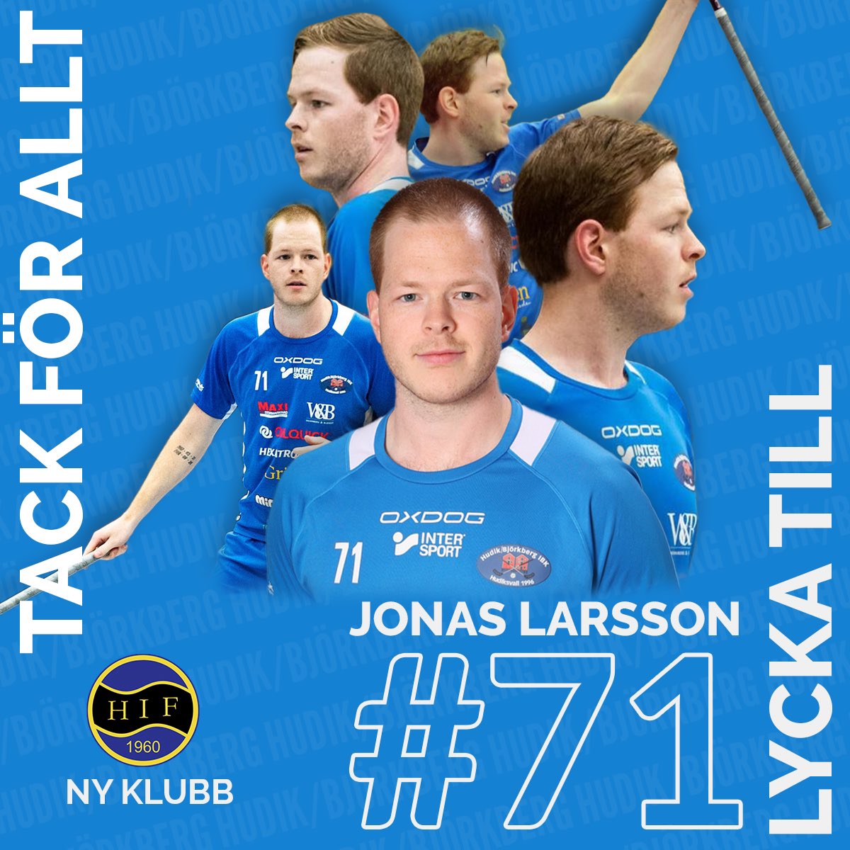 Vi tackar Jonas Larsson som framöver kommer skjuta mål i högsta ligan där hans nya klubbadress blir Hagunda! 

Vi önskar Jonas lycka till i SSL och Hagunda och tackar för dina insatser i den blå tröjan!

💙💙💙