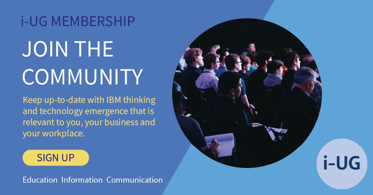Interested in IBM announcements, data security, or pervasive technologies? i-UG is the organisation for you! Join like-minded individuals and learn the latest technical information on the 'i' platform, sign up today: buff.ly/3N57P6v #iug #community #data #iBMI