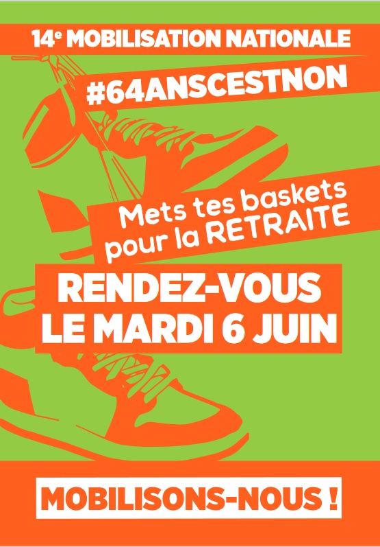 MaryliseLeon's tweet photo. 📣Demain #6juin 14e journée de mobilisation contre la #RéformedesRetraites et pour le progrès social 
📍Tous les points de mobilisation https://t.co/WIOFrEfd7p
Le #8Juin il faut un vote à l'#AssembleeNationale https://t.co/VSbPsrHvEp