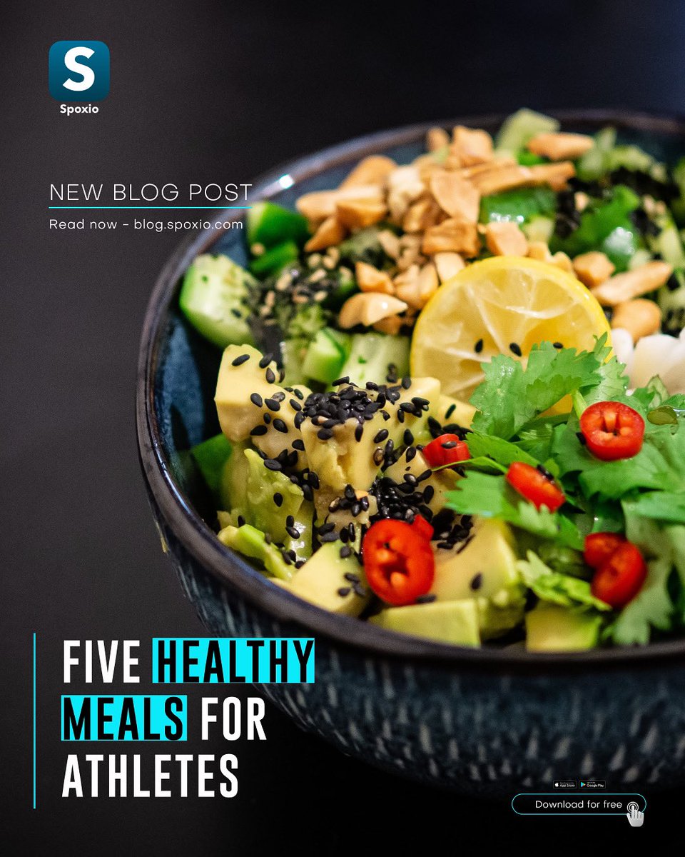spoxioapp's tweet photo. Explore our latest blog post featuring 5 nutritious meals specially curated for athletes which is designed to fuel your body, boost endurance, and support muscle recovery.
https://t.co/TyKUvahmun
#spoxio #spoxioapp #Athletefuel #Nourishyourbody #Healthymeals https://t.co/CGVTkyjMXz