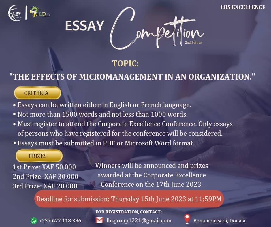 Do not miss out on this opportunity. Register now and take part in this competition 😎🤩🥰👇👇

🚨🚨All essays must be submitted at Ibsgroup1221@gmail.com🚨🚨