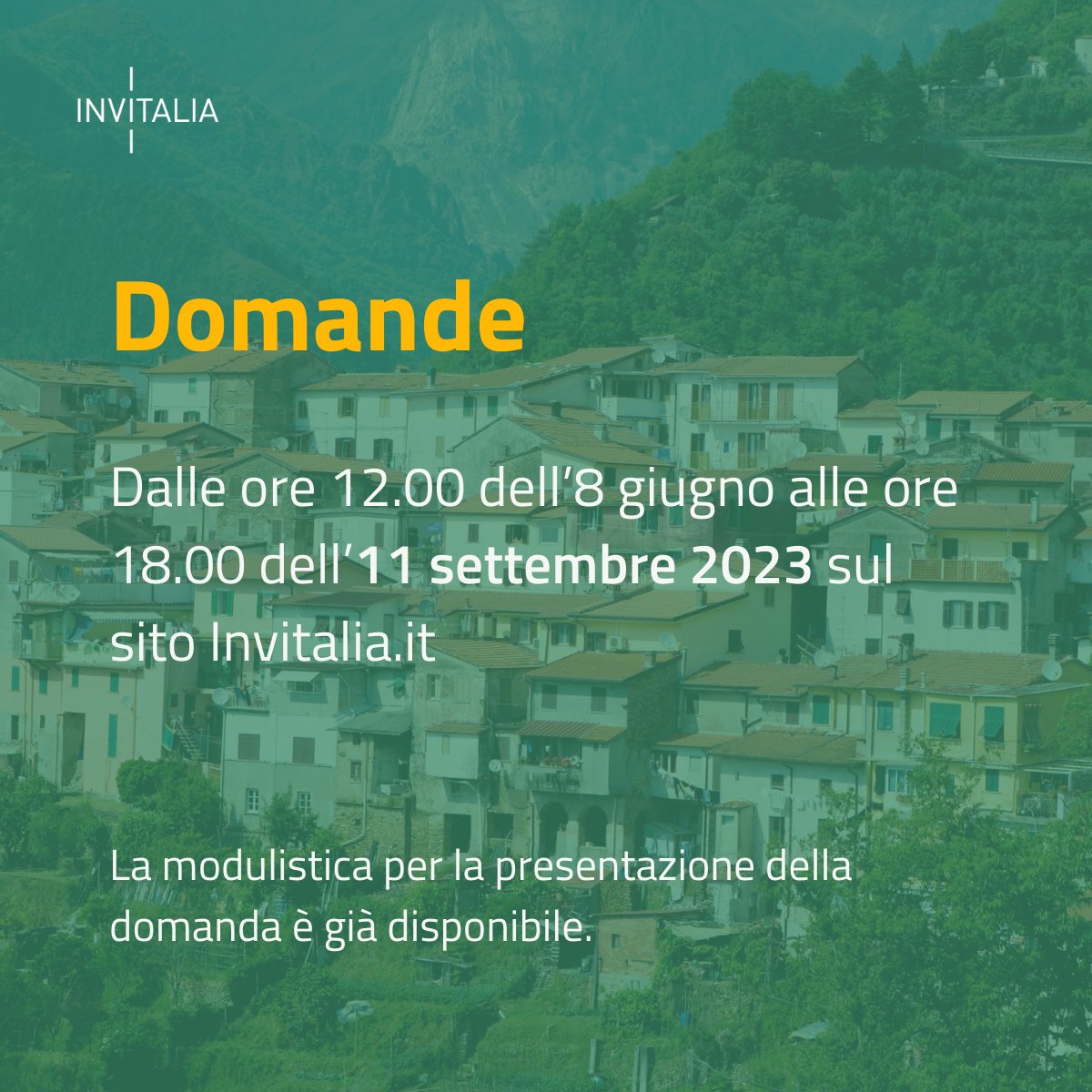 🇮🇹#PNRR #Borghi | Parte l’#8giugno l’#incentivo per le #imprese promosso dal <a href="/MiC_Italia/">Ministero della Cultura</a> gestito da #Invitalia.

💰La dotazione finanziaria disponibile è pari a €188mln.

⭕Scopri come funziona👉🏼lnkd.in/dfcYJpiV

❗Contributi a #fondoperduto nel rispetto del "de minimis".
