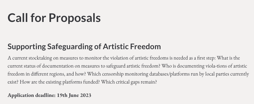 EUNIC_Global's tweet photo. 📢 Call for proposals!
Are you an expert conducting research on #ArtisticFreedom &amp; #InternationalCulturalRelations?
@ifaCultExtern invites proposals for the research project 'Supporting Safeguarding of Artistic Freedom'.
Apply by 19 June
➡️https://t.co/ejhotgQqwm https://t.co/gLUZ5SiSgN