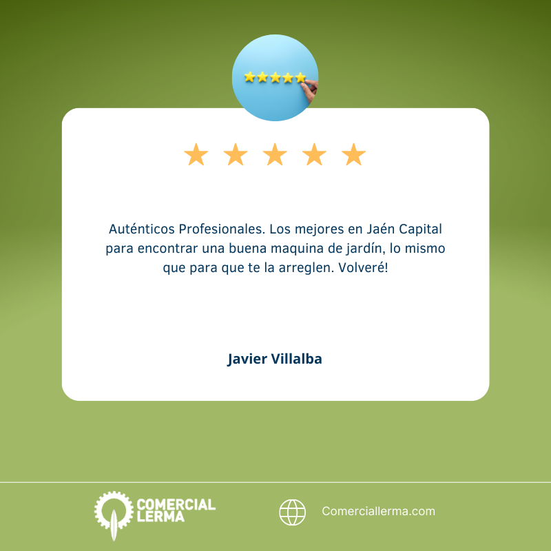 🤔 Se comenta por Jaén...

🙌🏻 Muchas gracias por confiar en nuestro trabajo y
por supuesto, ¡por dedicar un momento para dejarnos
una reseña!

📲 comerciallerma.com
📞 953 22 71 51
📍 C/ Escañuela, 7 P.I. de Los Olivares, Jaén

#ComercialLerma #Maquinaria #Agrícola #Jaén