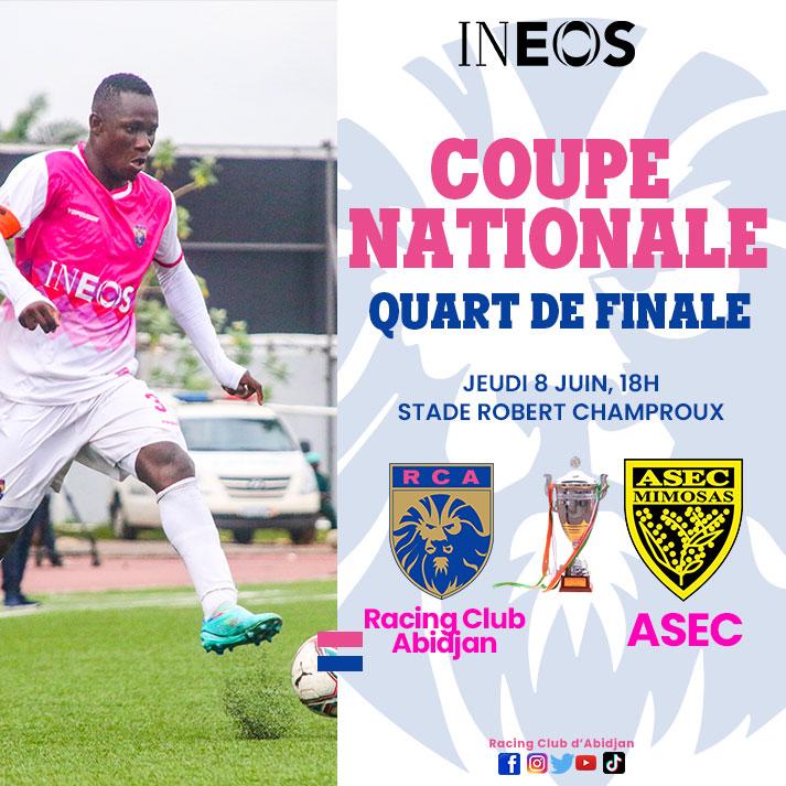 Racing Club Abidjan on X: Next match SOA vs Racing Club d'Abidjan 18 Sept.  15h30 - Stade Robert Champroux #SOARCA  / X