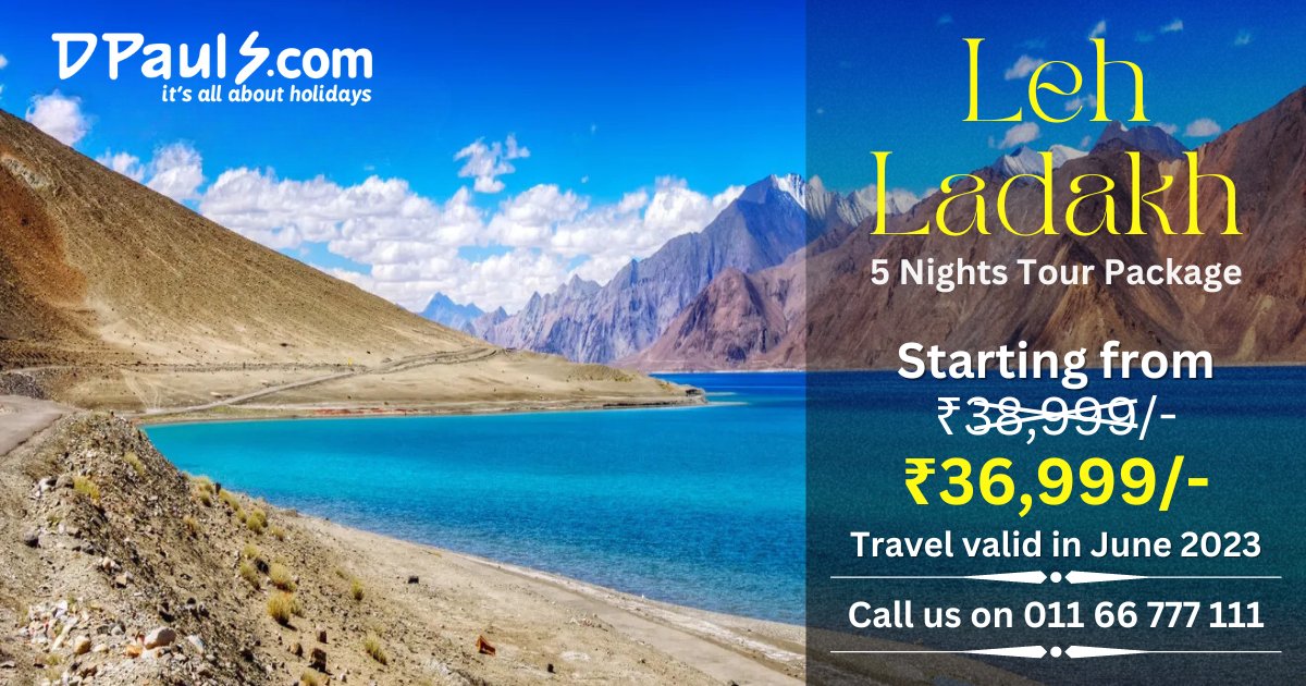 dpauls_travel's tweet photo. Leisures at Leh Ladakh! 5 Nts Package from Rs.36999/-pp
Incl: Airfare, Stay, Meals, Sightseeing, Etc.
For details Call us on 011-66777111.
#DPauls_Travel #Leh #ladakh #ladakhtrip #lehladakh #ladakhtour #ladakhtourspackage #lehladakhdiaries #lehpackages #Nubravalley #Pangong https://t.co/3dk1IwDIir